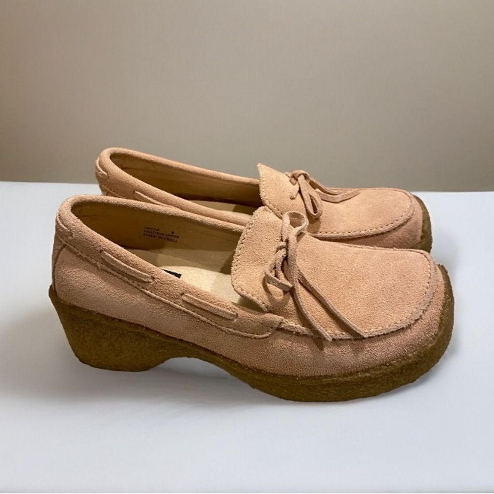 Yellow Box Oscar Loafers Pink Suede Size 8 (Snug 8, Fits More Like 7.5)